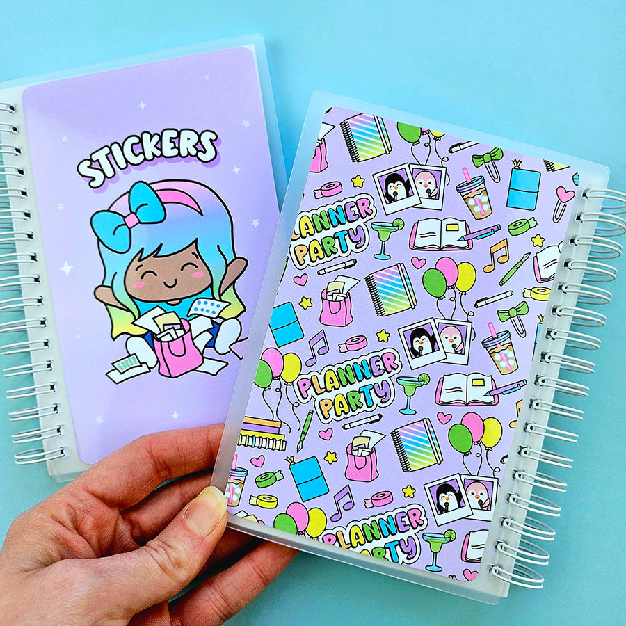 4x6 Luna Planner Party Reusable Sticker Storage Book