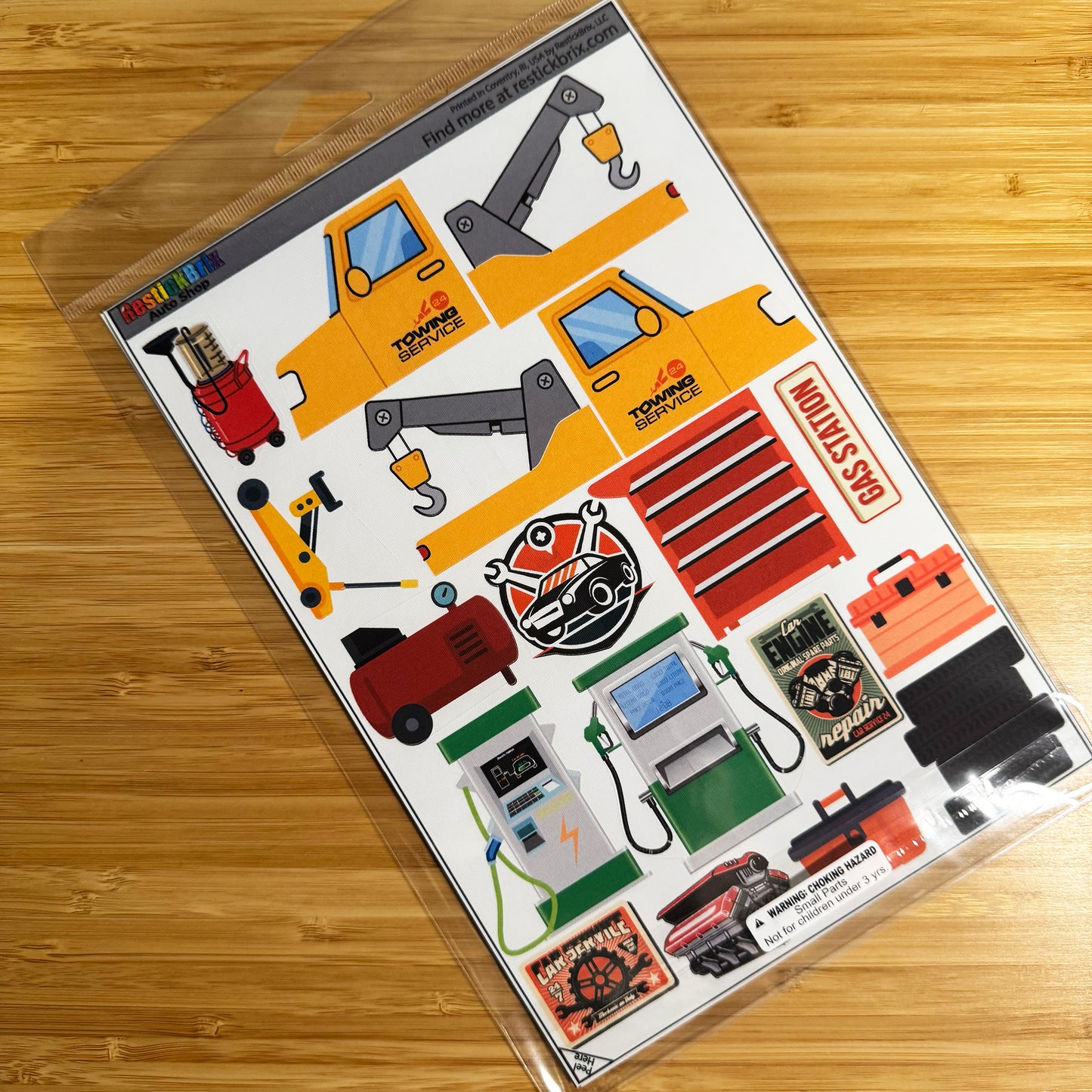 Auto Shop: Reusable Fabric Stickers for Building Toys