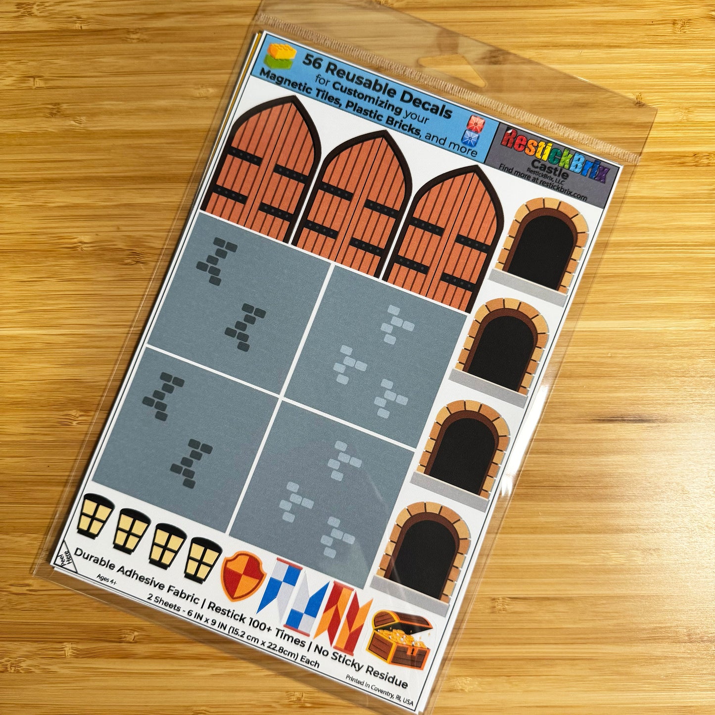 Castle: Reusable Fabric Stickers for Building Toys