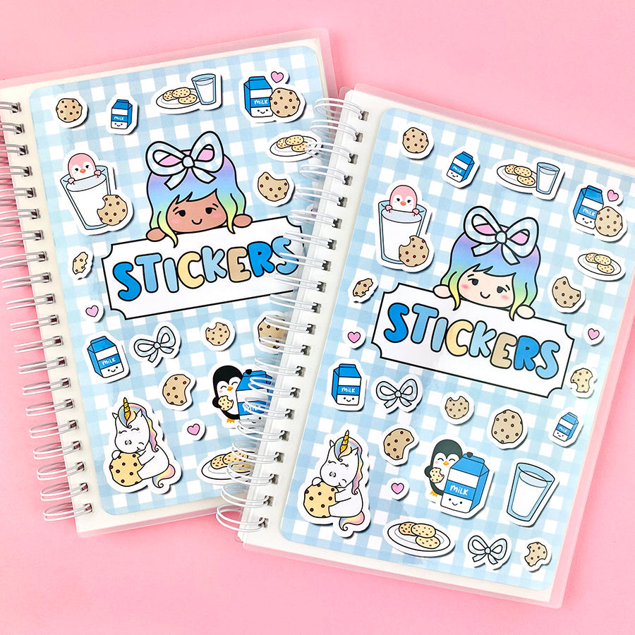 Milk & Cookies Luna Reusable Sticker Storage Book