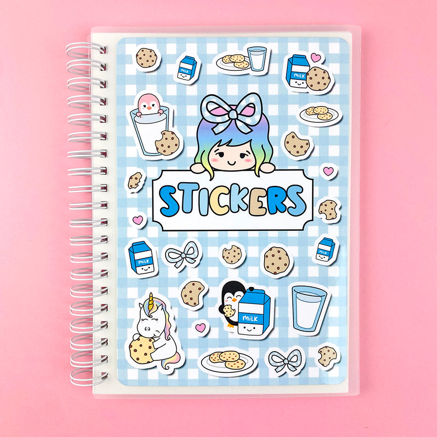 Milk & Cookies Luna Reusable Sticker Storage Book