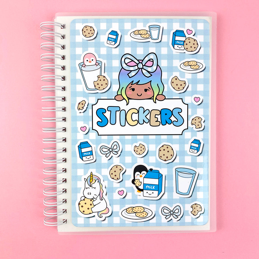 Milk & Cookies Luna Reusable Sticker Storage Book