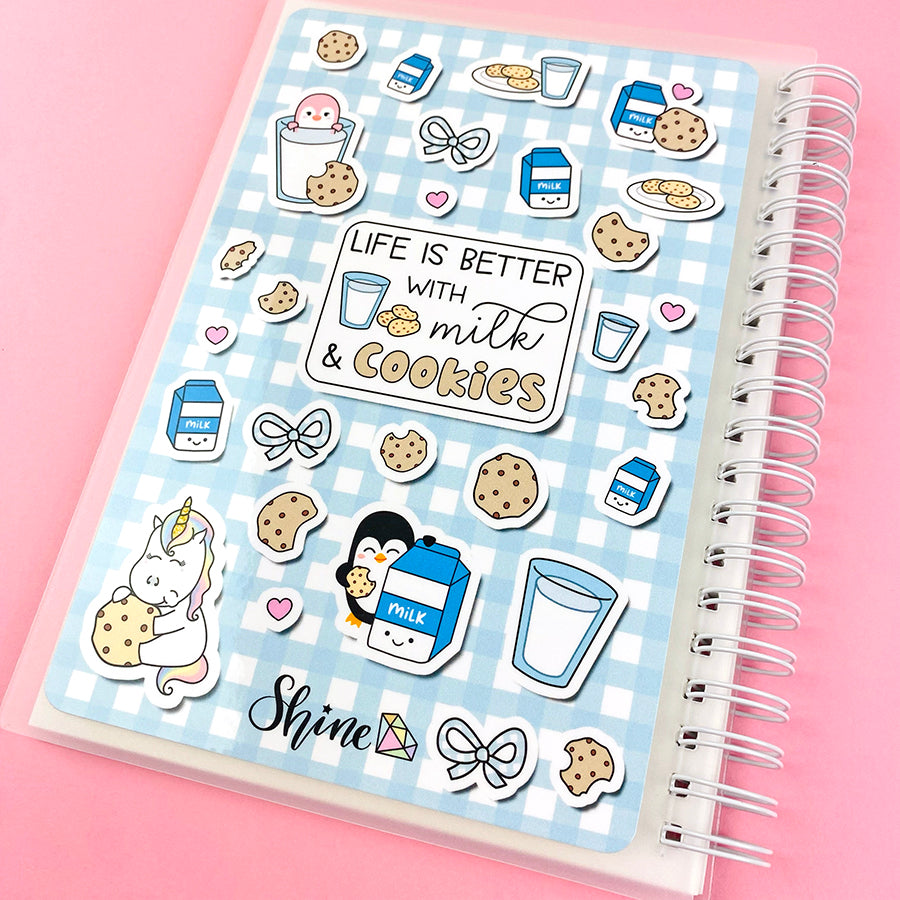 Milk & Cookies Luna Reusable Sticker Storage Book