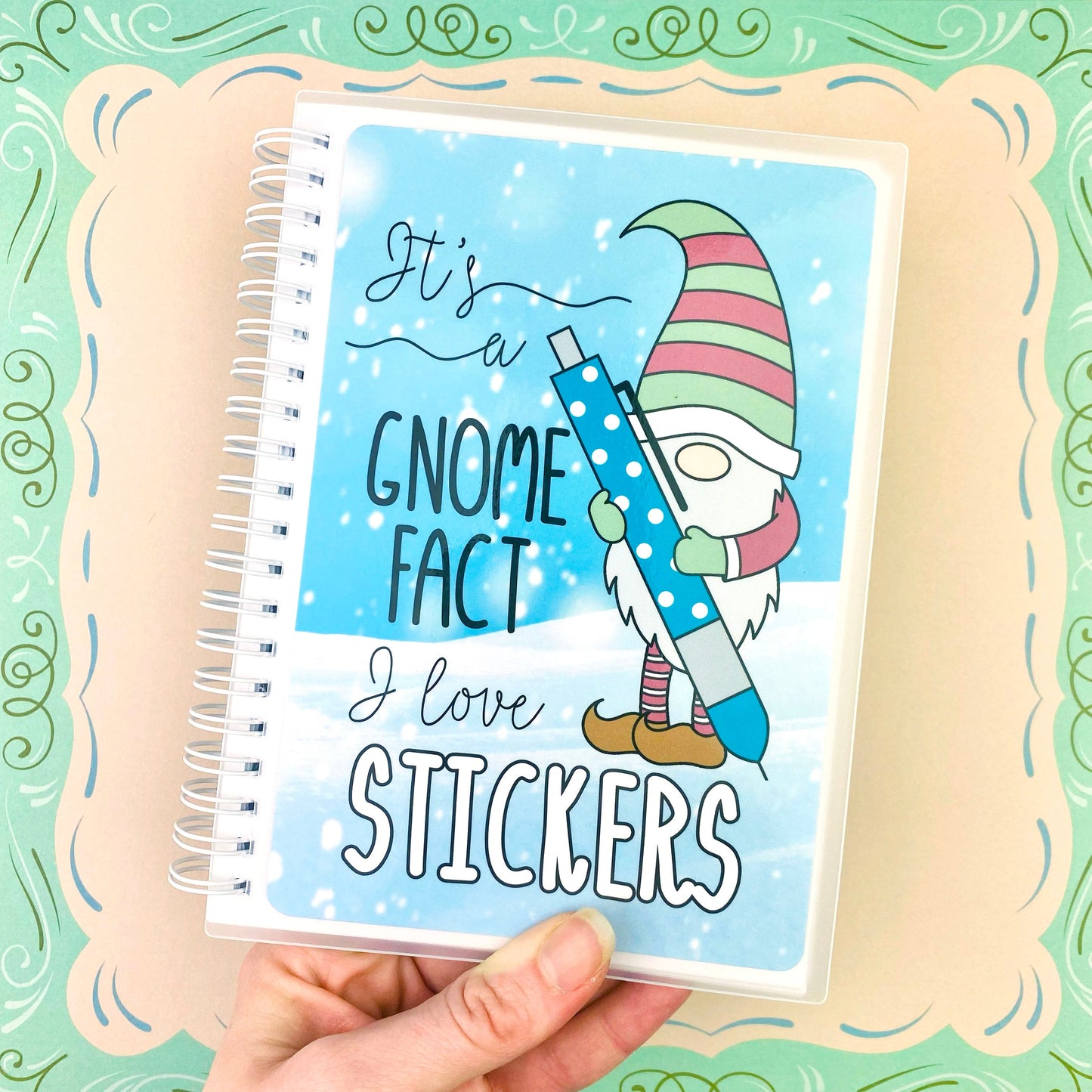 Gnome Reusable Sticker Storage Book