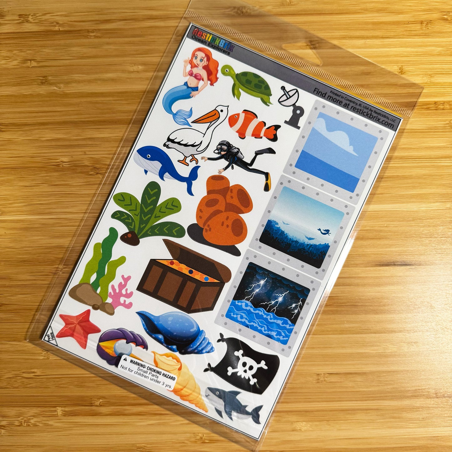 Ocean Explorers: Reusable Fabric Stickers for Building Toys