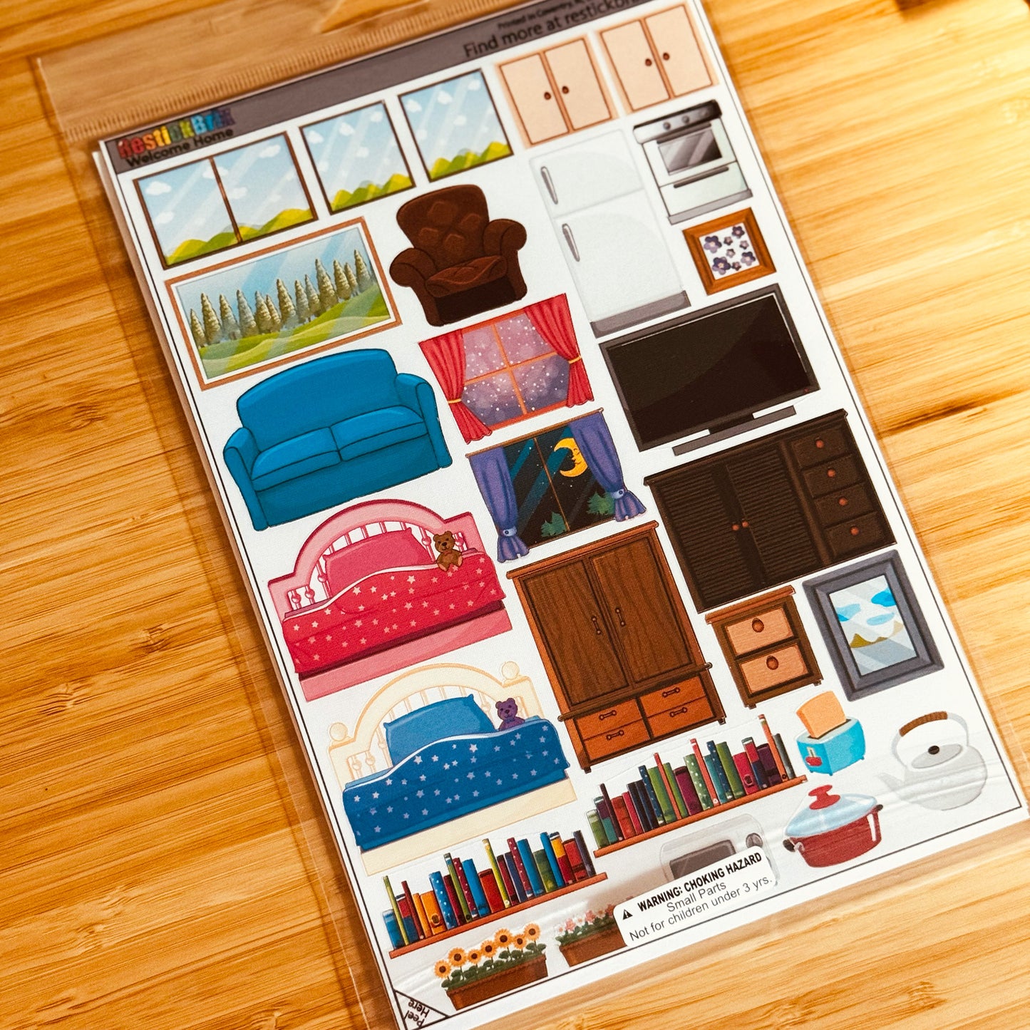 Welcome Home: Reusable Fabric Stickers for Building Toys