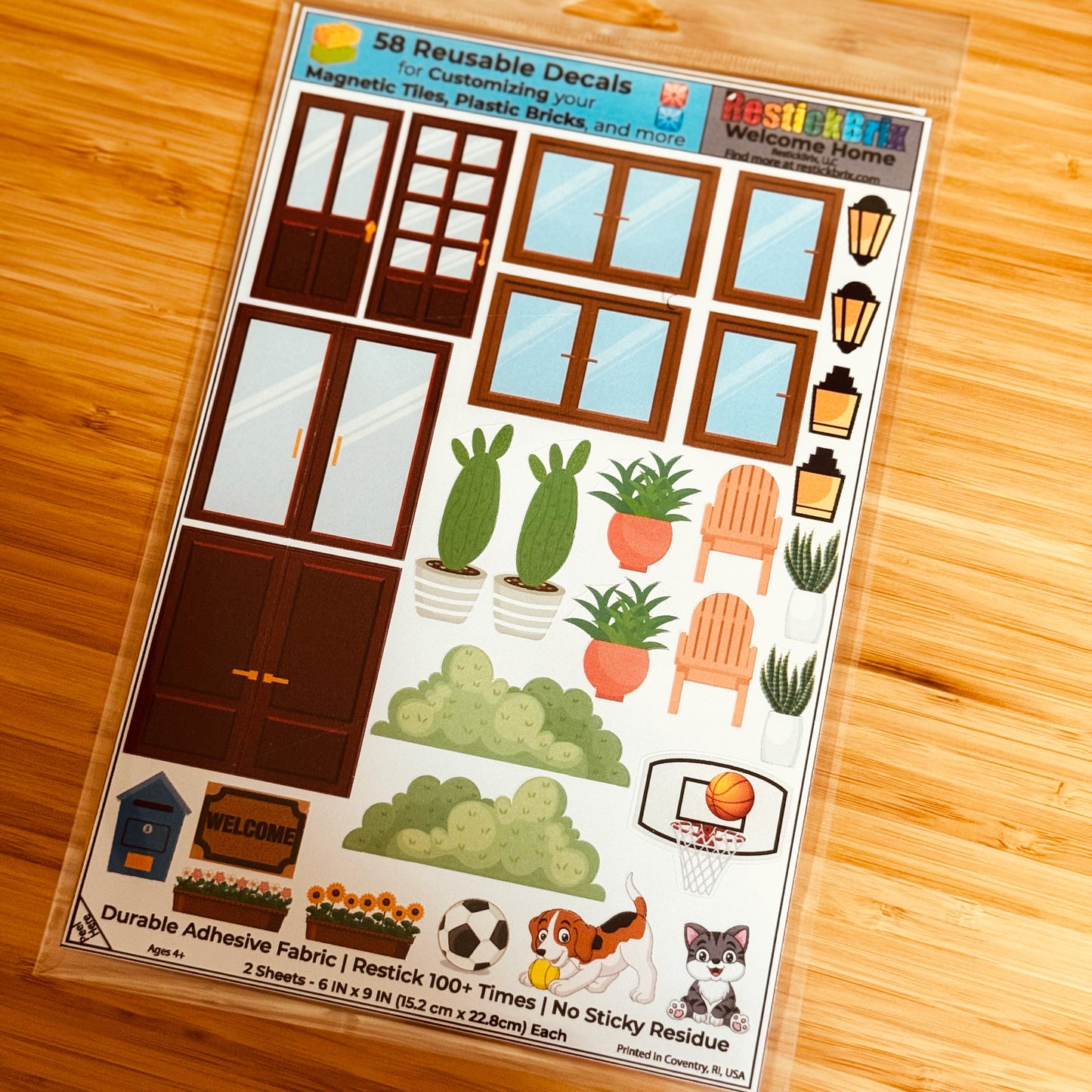 Welcome Home: Reusable Fabric Stickers for Building Toys