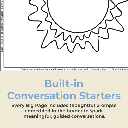 "Galaxy of Kindness" Giant Coloring Sheet for Friendship & Empathy