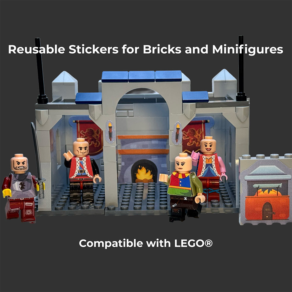 Reusable Stickers for LEGO® Bricks and Minifigures