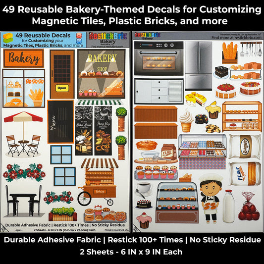 Bakery: Reusable Fabric Stickers for Building Toys