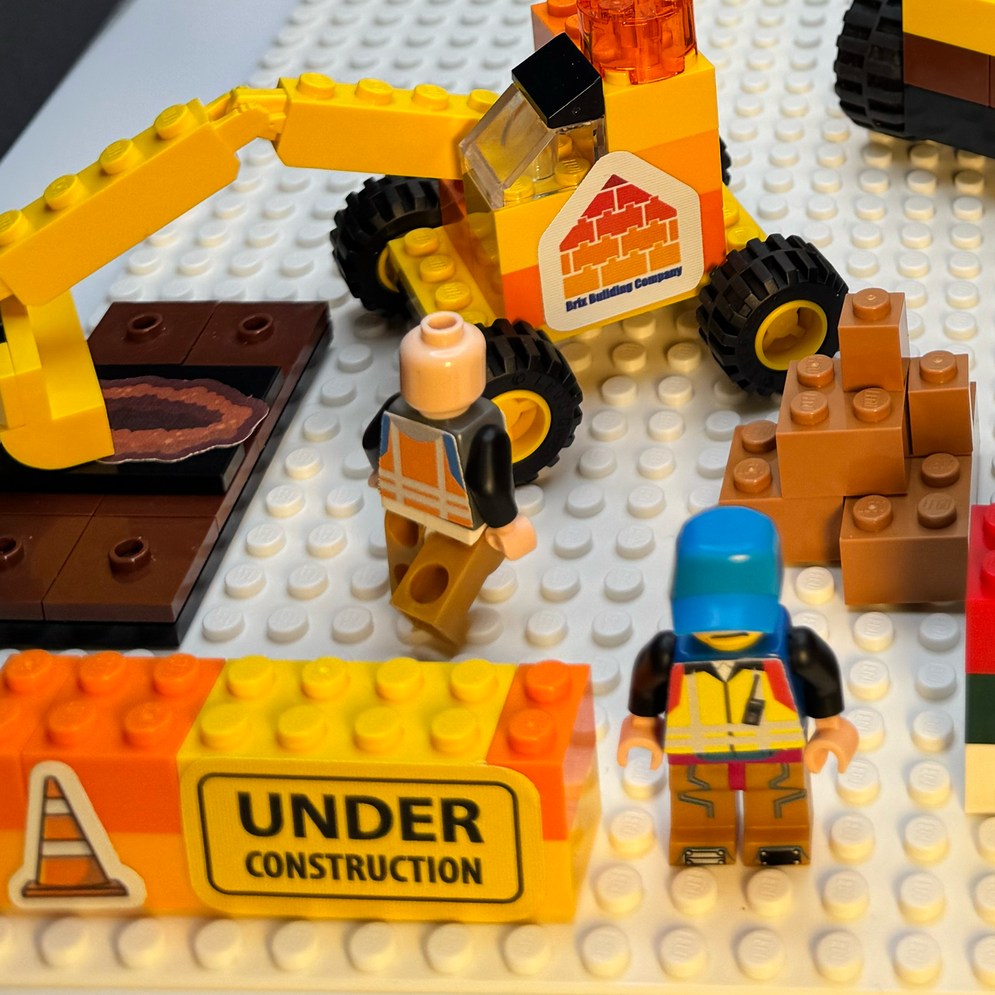 Construction Zone - Reusable Sticker Pack for LEGO® Builds