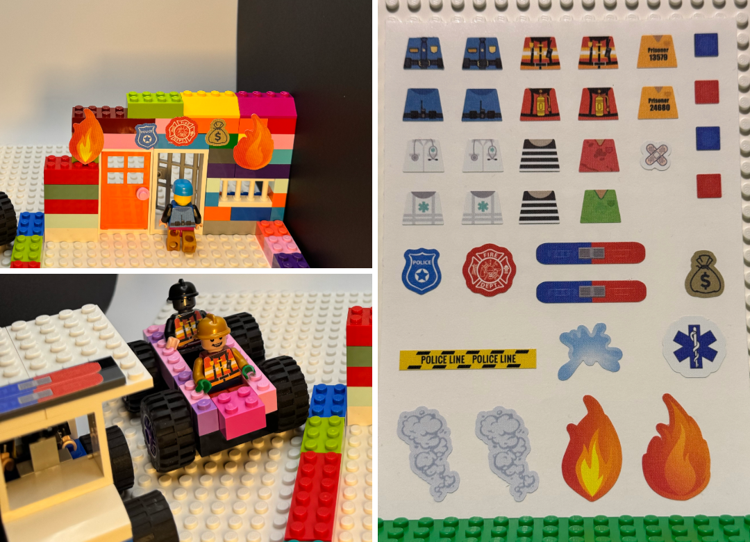 First Responders - Reusable Sticker Pack for LEGO® Builds