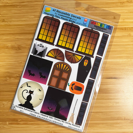 Halloween: Reusable Fabric Stickers for Building Toys