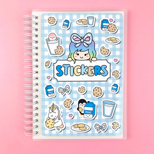 Milk & Cookies Luna Reusable Sticker Storage Book