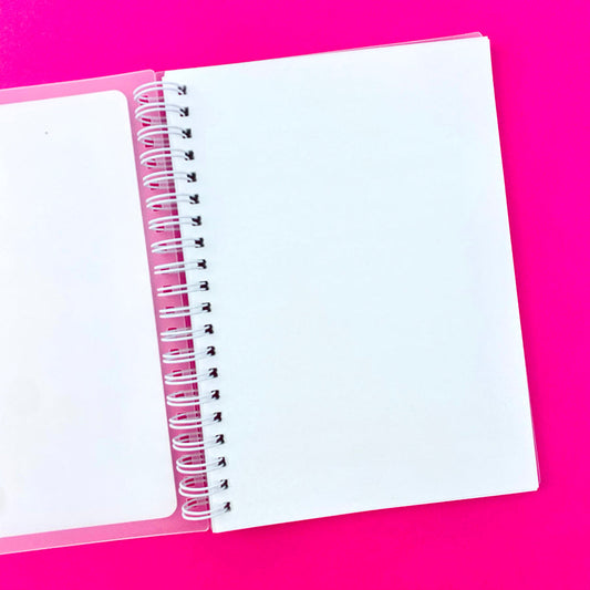 Pink Gingham Reusable Sticker Storage Book