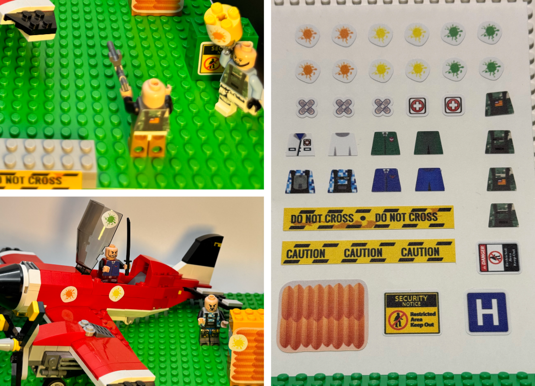 Splat Battle - Reusable Sticker Pack for LEGO® Builds