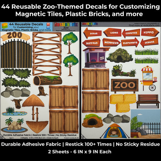 Zoo: Reusable Fabric Stickers for Building Toys