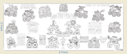 "Drive Your Own Way" Giant Coloring Sheet for Building Confidence