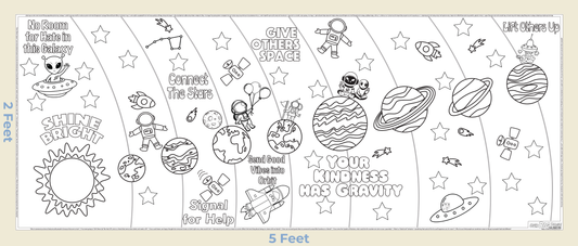 "Galaxy of Kindness" Giant Coloring Sheet for Friendship & Empathy