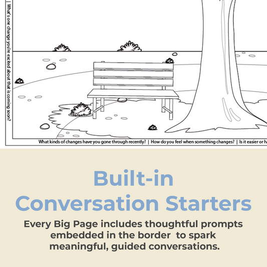 "Seasons of Change" Giant Coloring Sheet for Understanding Change