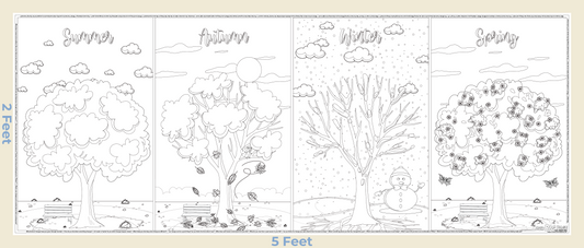 "Seasons of Change" Giant Coloring Sheet for Understanding Change