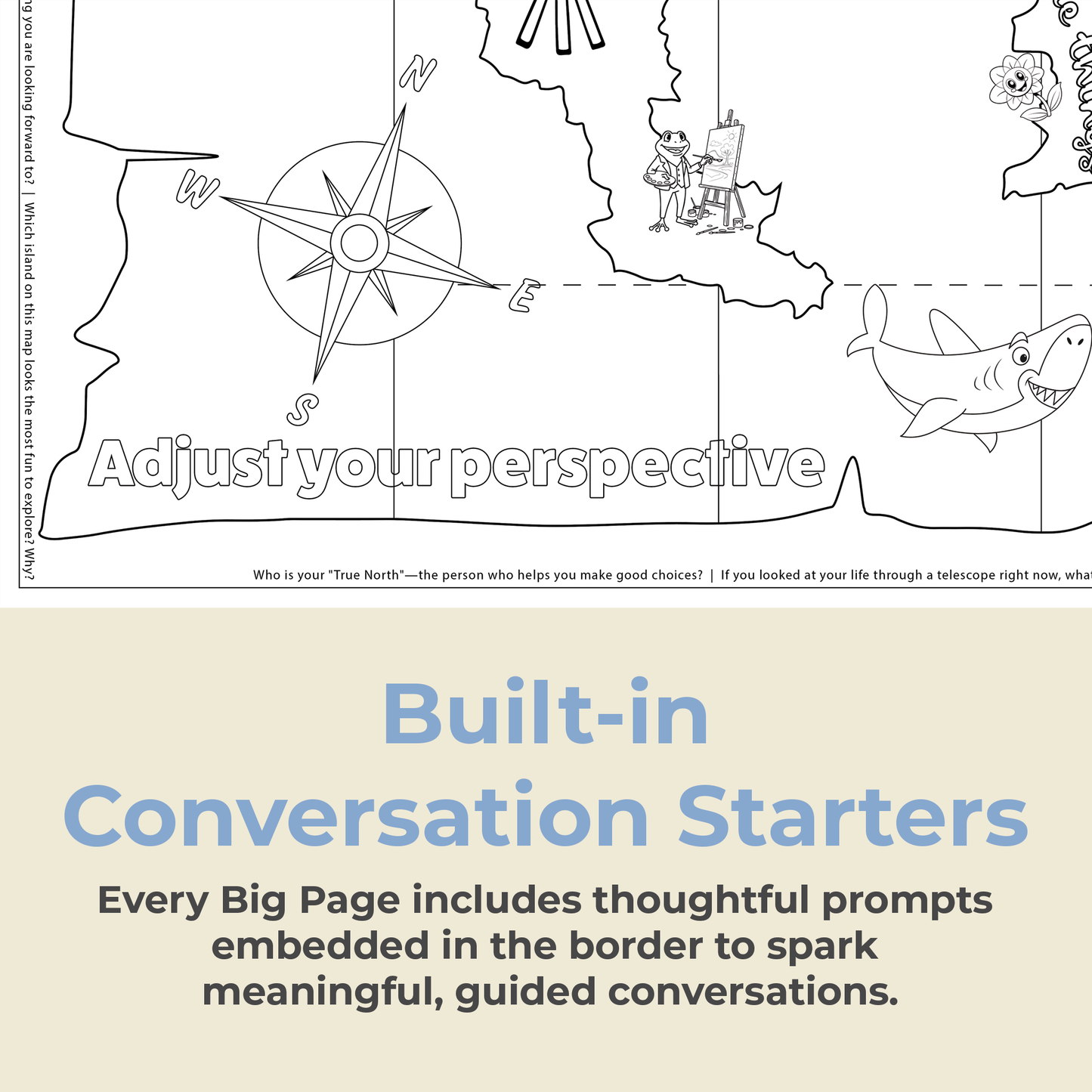 "The Gratitude Map" Giant Coloring Sheet for Finding the Good