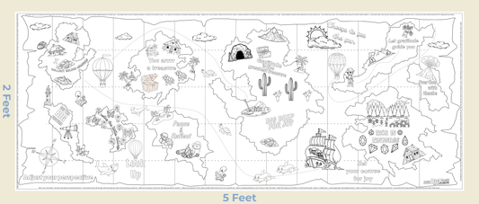 "The Gratitude Map" Giant Coloring Sheet for Finding the Good