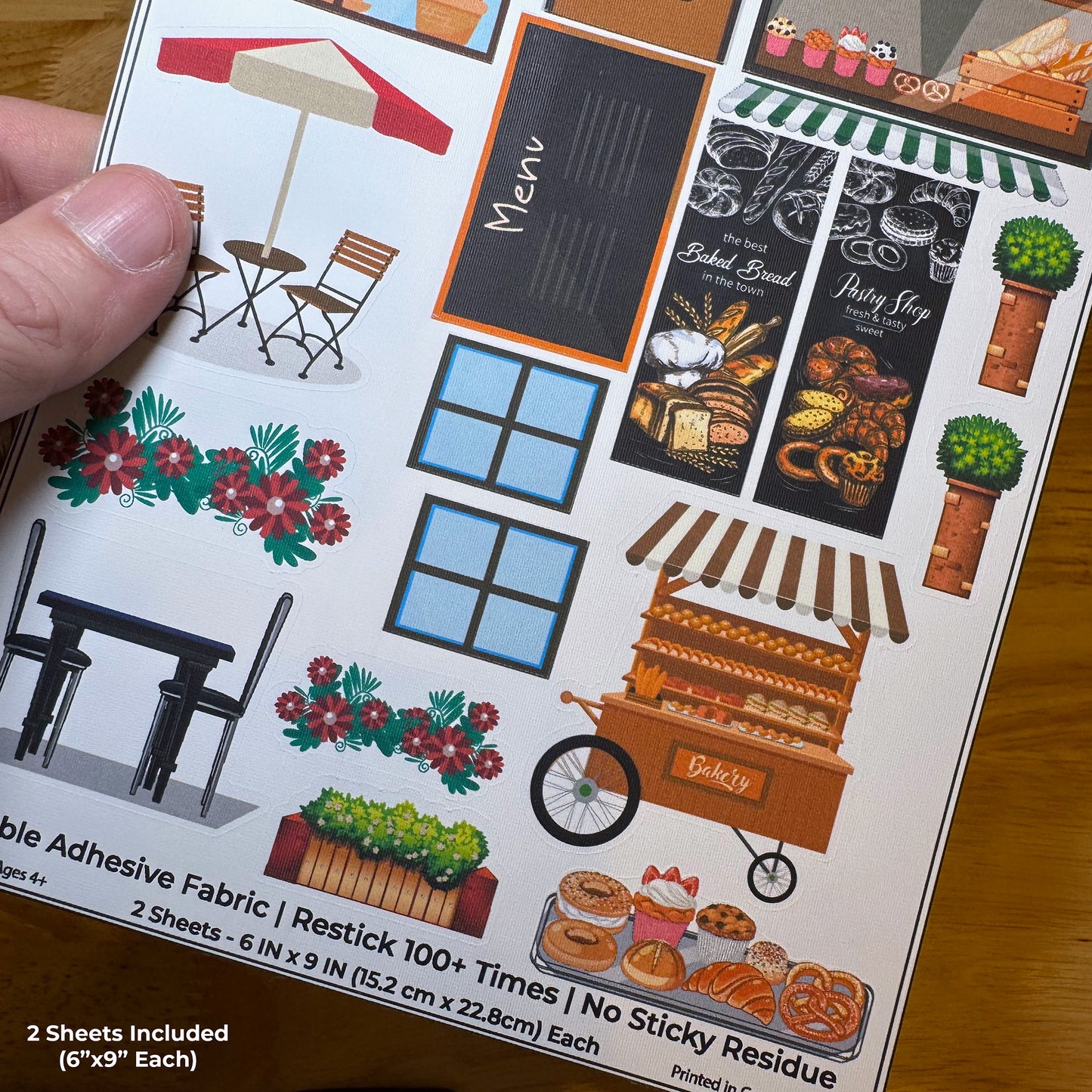 Bakery: Reusable Decals for Customizing Magnetic Tiles, Plastic Bricks, and more