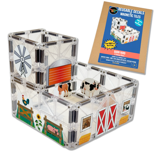 Barn Yard: Reusable Decals for Customizing Magnetic Tiles